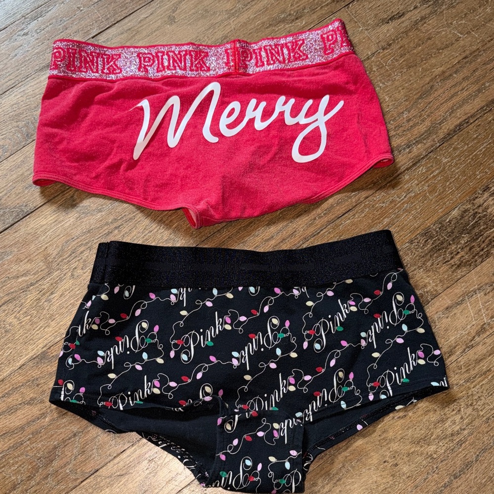 2 Christmas VS pink panties